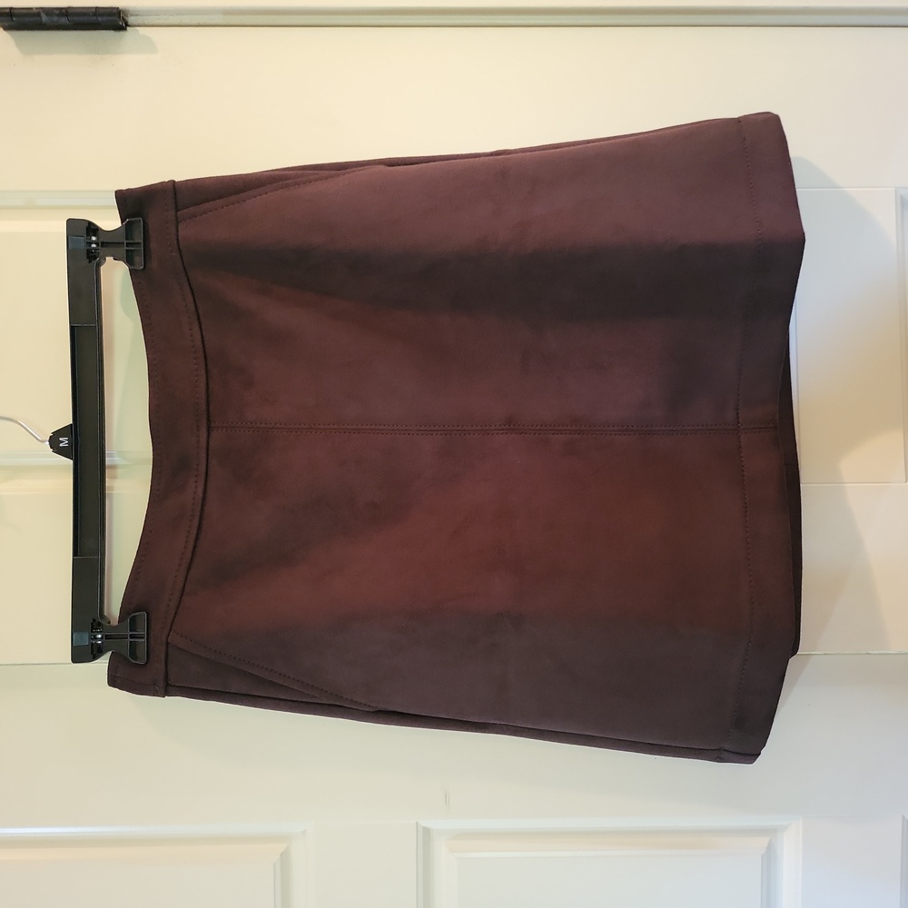NWT Dark Brown Suede Skirt